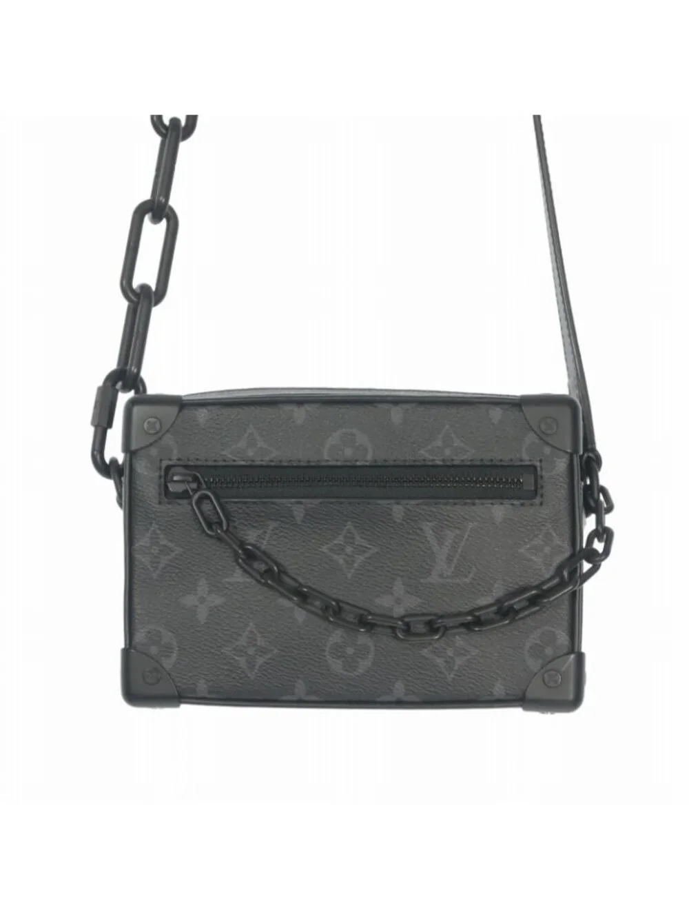Louis Vuitton Mini Soft Trunk Monogram Eclipse Canvas Shoulder Bag Black